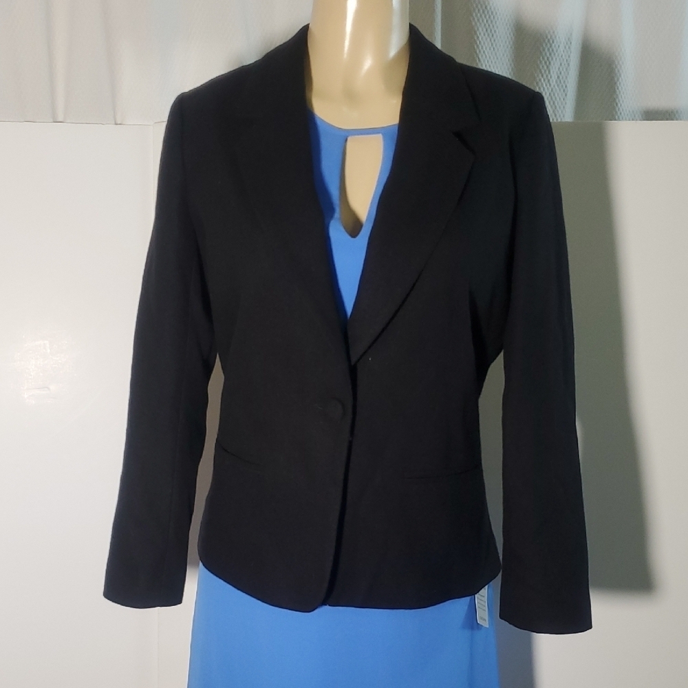 MarkReed Exclusive Fashions Black Women's Blazer 50% Wool Blend Size10 p